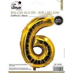 Ballon chiffre aluminium -...