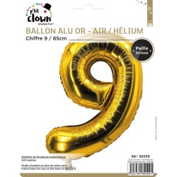 Ballon chiffre aluminium -...