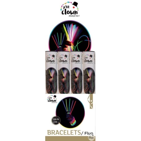 Set de 15 bracelets fluo