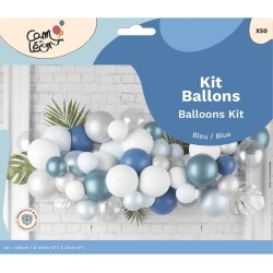 Kit ballons - 50 pièces - Bleu
