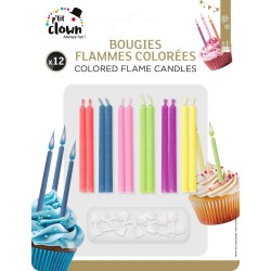 Bougies flammes colorées -...