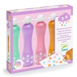 4 marqueurs gros pois Pearly