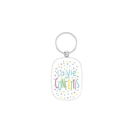 Porte-clés - La vie en confettis