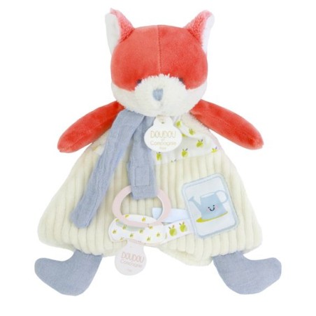 Doudou attache-sucette - Romarin le renard