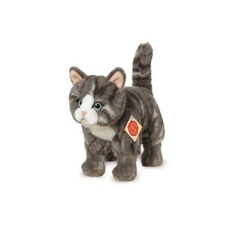 Chat gris 20 cm