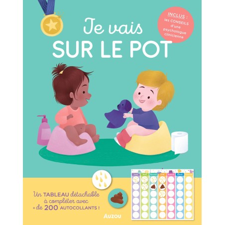 Je vais sur le pot - Tableau détachable avec des autocollants