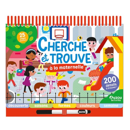 Cherche et trouve avec marqueur effaçable - À la maternelle
