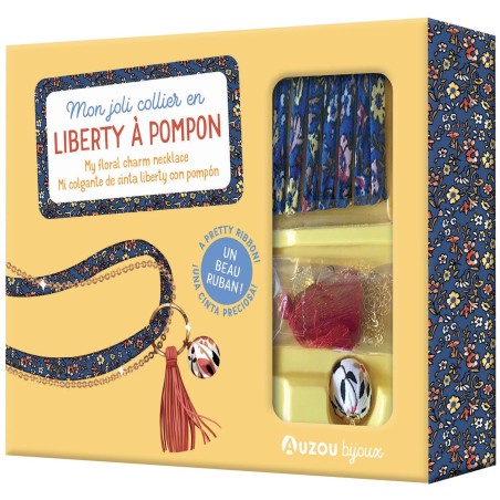 Mon joli collier en liberty à pompon