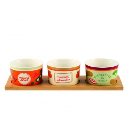 Ravier (set de 3 + plateau) DUBARO Cuisine d'antan