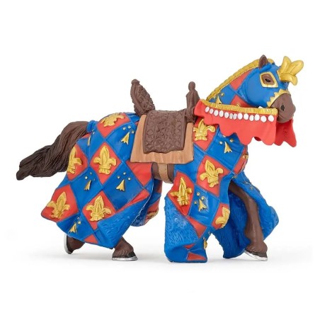 Cheval bleu fleur de lys