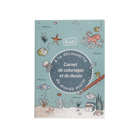 À la découverte du monde marin - Carnet de coloriages et de dessin