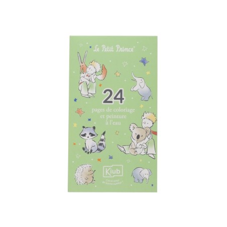 24 pages de coloriage et peinture à l'eau - Le Petit Prince Vert