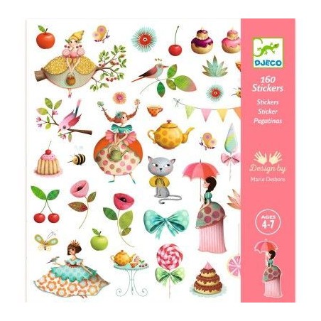 Pochette de 160 stickers - Le goûter des princesses